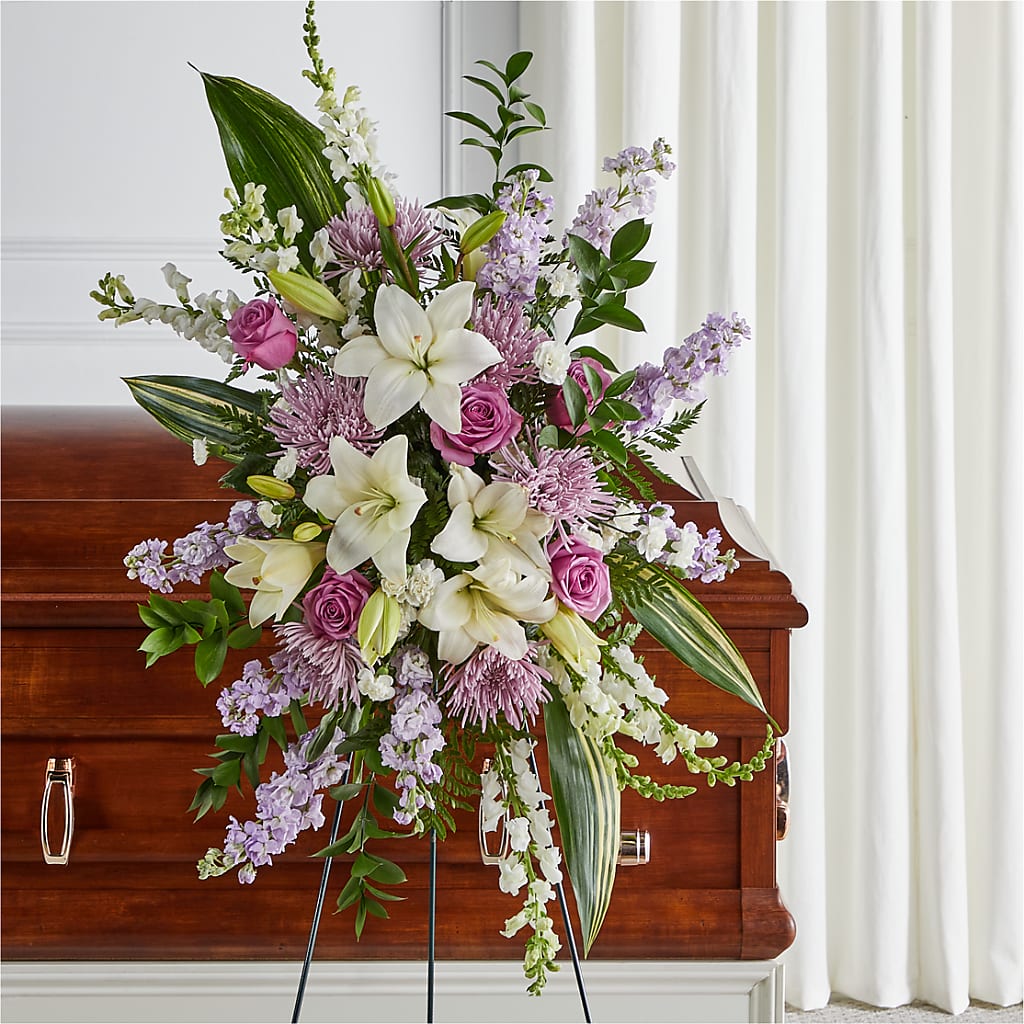 Grateful Hearts Standing Spray – Mc Gardens, Las Vegas NV