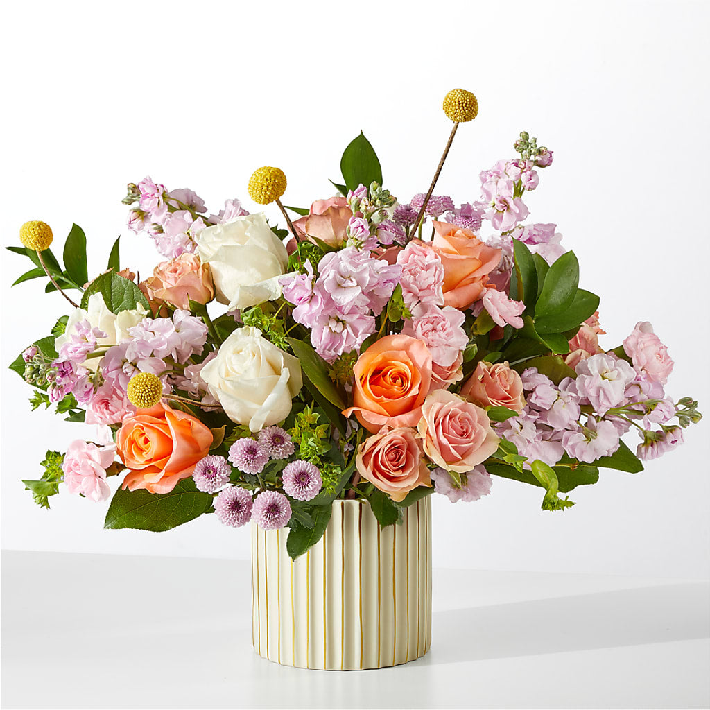French Market Bouquet with Ivory Vase – Mc Gardens, Las Vegas NV
