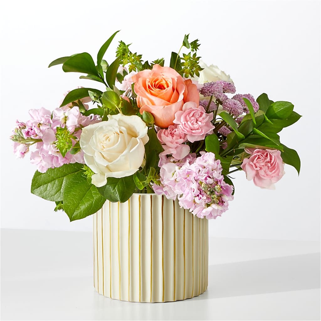French Market Bouquet with Ivory Vase – Mc Gardens, Las Vegas NV
