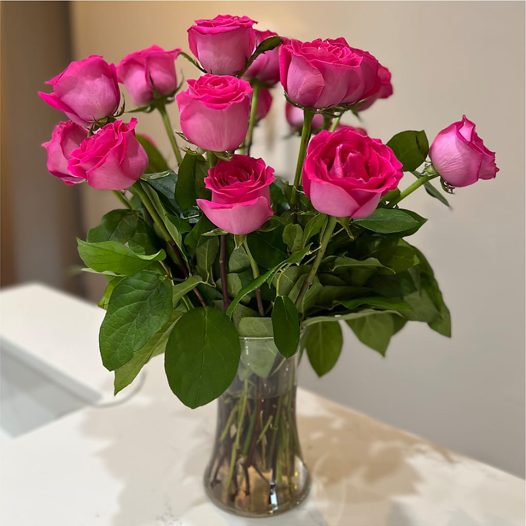 Long Stem Pink Rose Bouquet –  Mc Gardens, Las Vegas NV