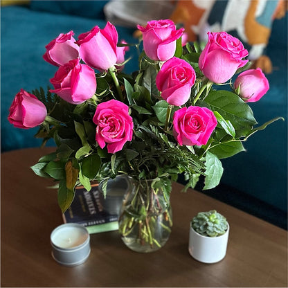 Long Stem Pink Rose Bouquet –  Mc Gardens, Las Vegas NV