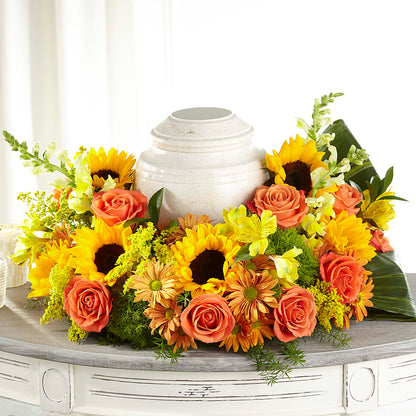 Faithful Sunflower Cremation Adornment –  Mc Gardens, Las Vegas NV