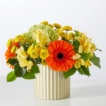 Autumn Sunshine Bouquet with Ivory Vase –  Mc Gardens, Las Vegas NV