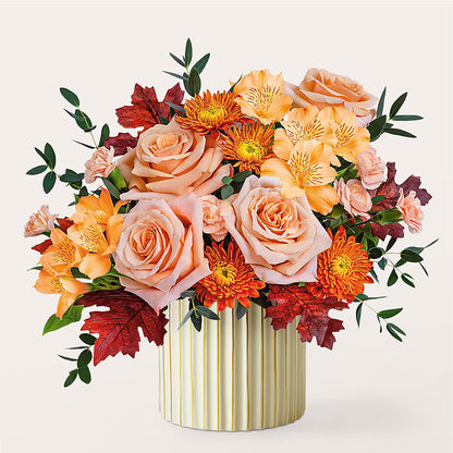 Spiced Latte Bouquet with Ivory Vase –  Mc Gardens, Las Vegas NV