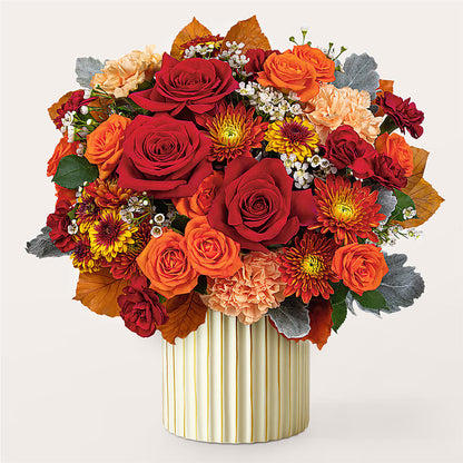 Merlot Bouquet with Ivory Vase –  Mc Gardens, Las Vegas NV